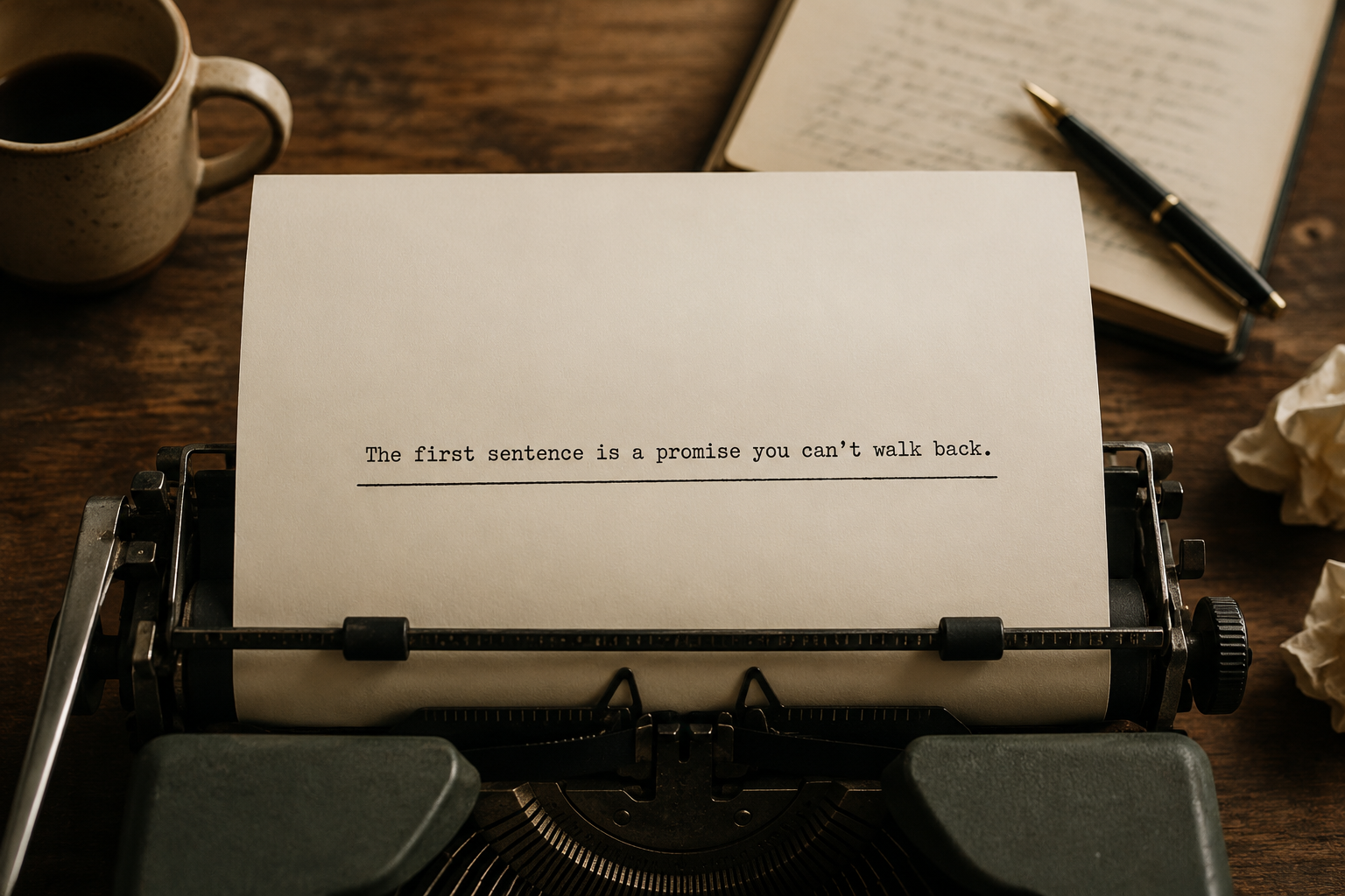 The First Sentence Is a Promise You Can't Walk Back